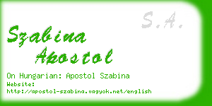 szabina apostol business card